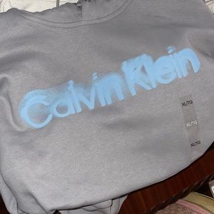 NWT Calvin Klein Faded Logo Fleece Hoodie